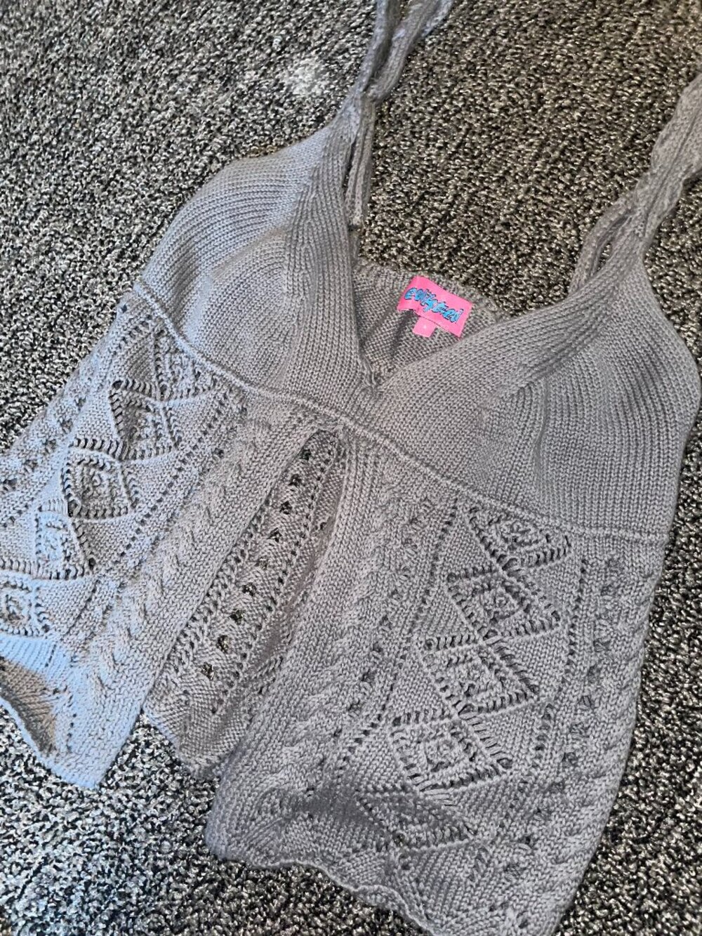 Josepha Knit Split Front Crop Top (Edikted)